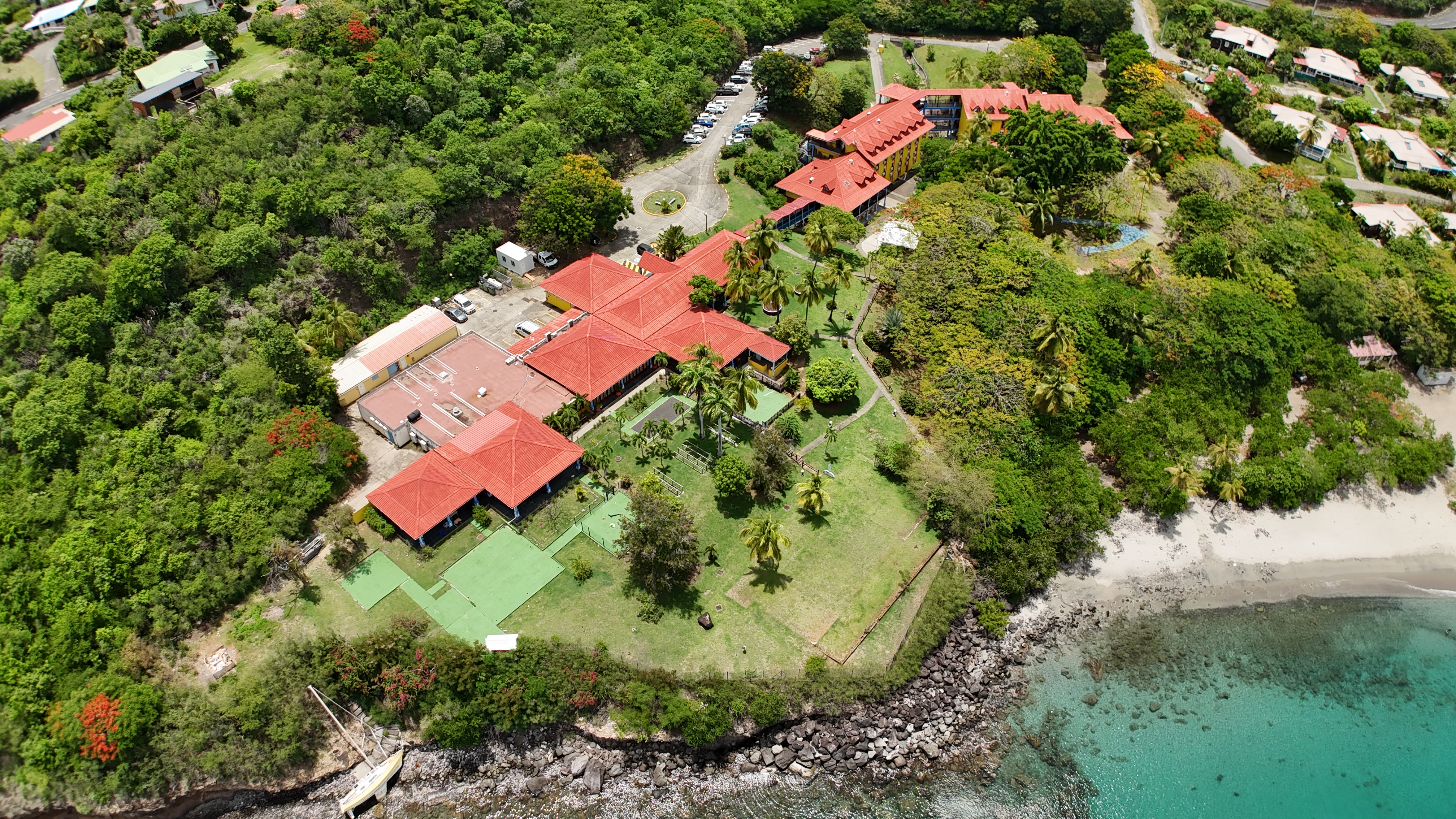 Inspection drone d'une habitation en construction en Guadeloupe